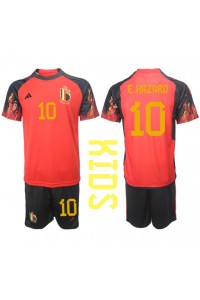 Fotbalové Dres Belgie Eden Hazard #10 Dětské Domácí Oblečení MS 2022 Krátký Rukáv (+ trenýrky)